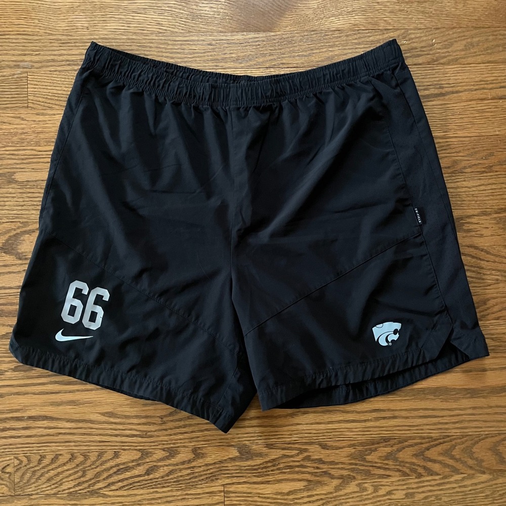 Nike Kansas State Wildcats Player Issued #66 Shields Training Shorts XXL KSU